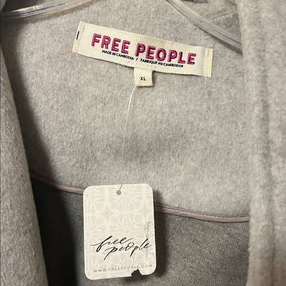 NWT Free People Mina Oversized Collar Long Sleeve Tie Front Jacket - Picture 4 of 8